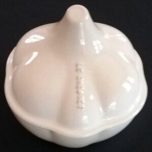Le Cruset Petite Cast Iron Garlic Roaster.